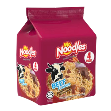 Mr Noodles Beef Pack 4un