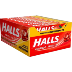 Halls Morango Display 588gr