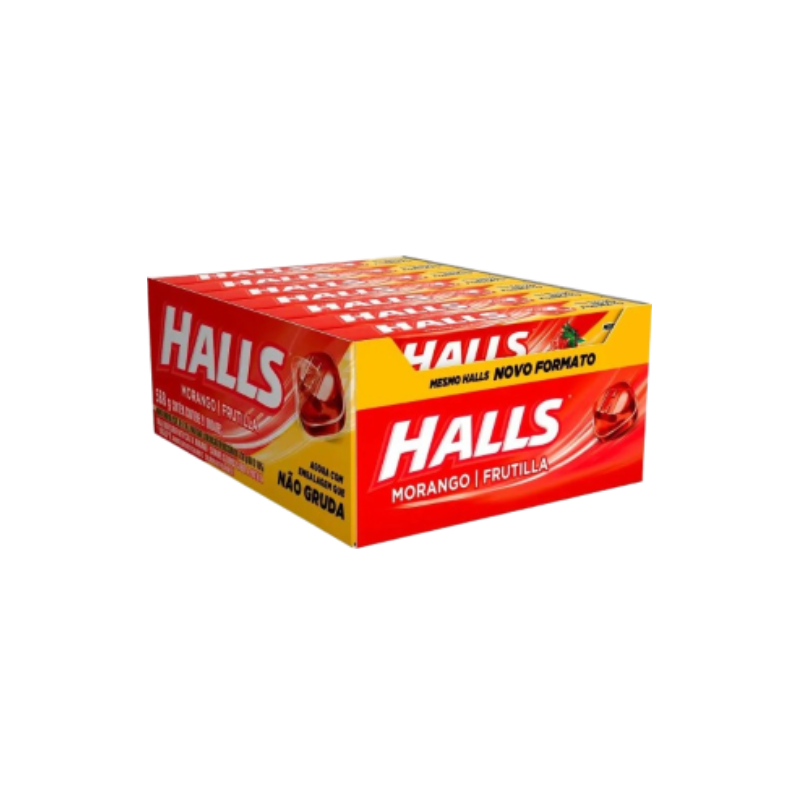 Halls Morango Display 588gr