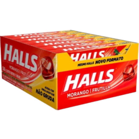 Halls Morango Display 588gr