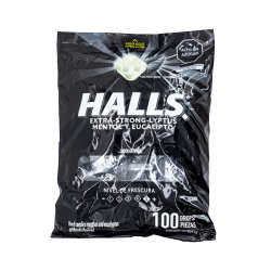 Caramelos Halls Negro 100un